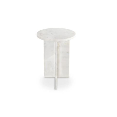 Grace Accent Table White Marble