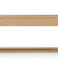 Wooden dining table on a white background