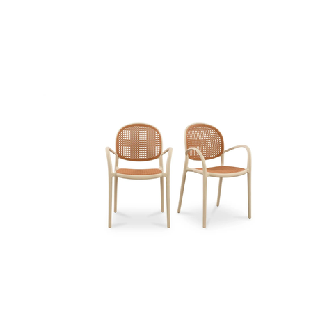 Soren Outdoor Dining Chair White-Set of Two
