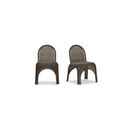 Kendall Outdoor Dining Chair Brown-Set of Two