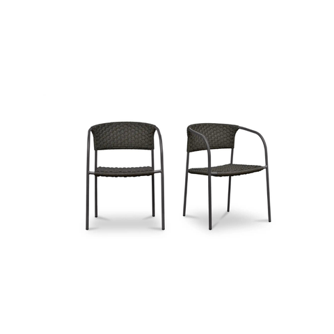 Zola Outdoor Dining Chair Dark Brown-Set Of Two