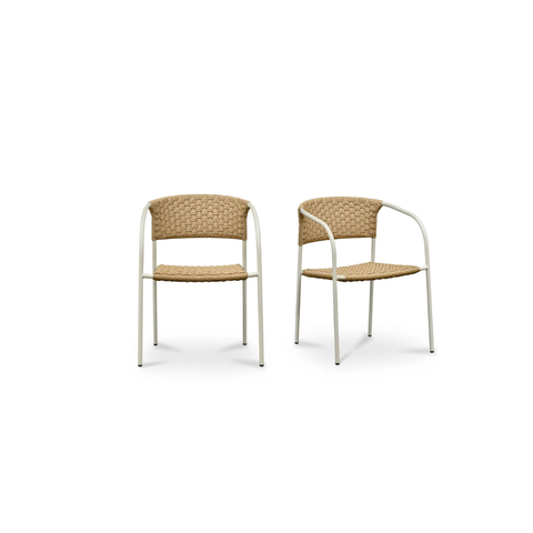 Zola Outdoor Dining Chair Natural-Set Of Two