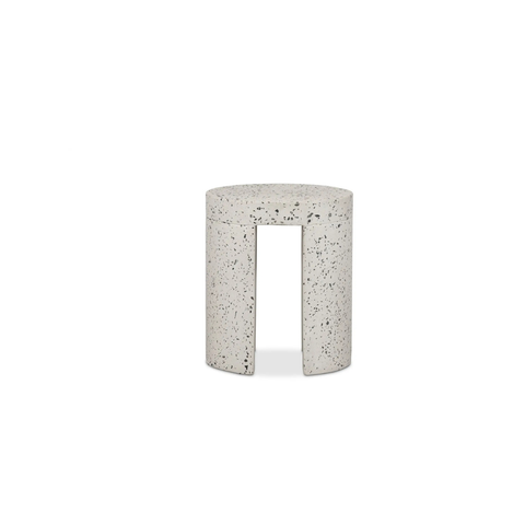 Lyon Outdoor Bench White Terrazzo