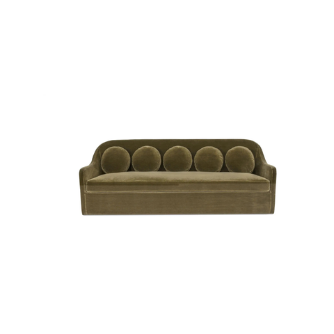 Rialto Sofa Dark Green Faux Mohair