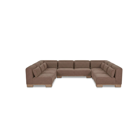 June U Shaped Modular Sectional Dark Brown