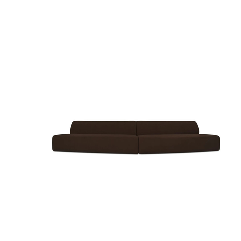 Naomi 2 Piece Convex Modular Sectional Dark Brown