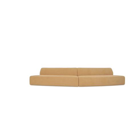 Naomi 2 Piece Convex Modular Sectional Golden Yellow