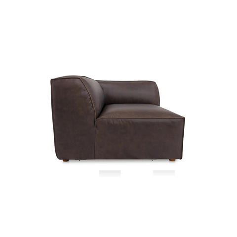 Form Corner Chair Espresso Brown Leather