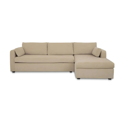 Burrow Sleeper Sectional With Storage Chaise Sand Right