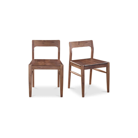 Owing Dining Chair Walnut Brown - Set Of Two