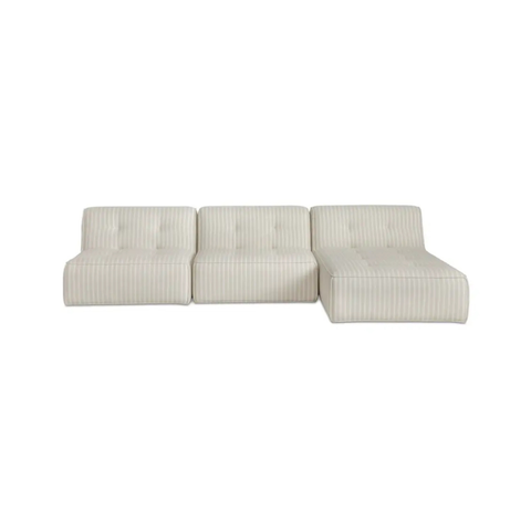Sunseeker 3 Piece Outdoor Lounge Brown Stripe