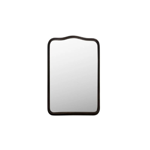 Keyes Mirror Blackened Bronze Cast Aluminum