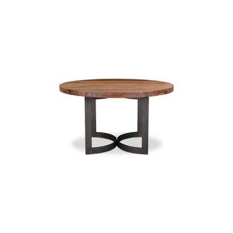 Bent Round Dining Table 54In Brown