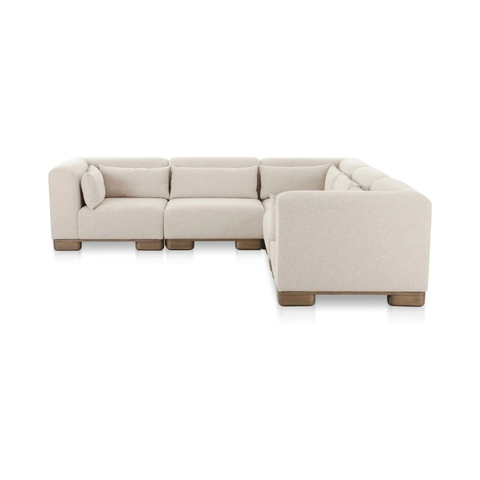 June Classic L-Shaped Modular Sectional Oatmeal
