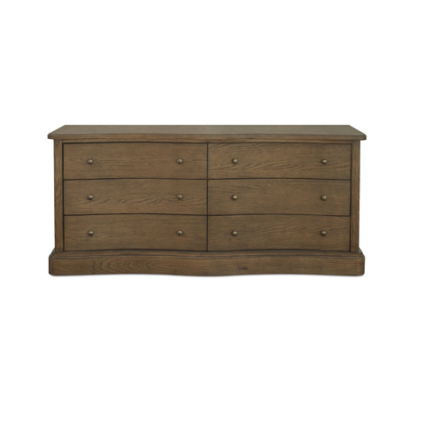 Clarence 6 Drawer Dresser Warm Brown