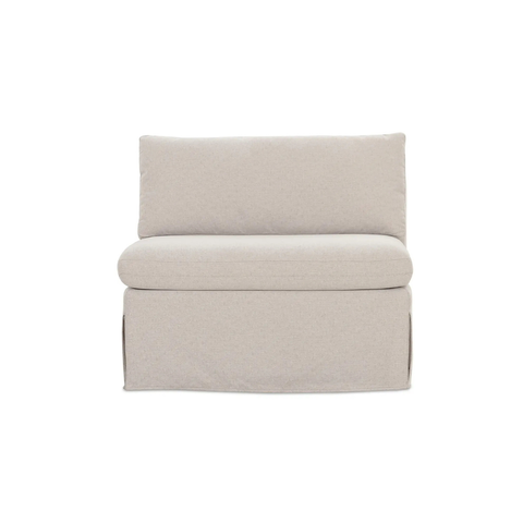 Fable Slipcover Dining Chair and Half Beige