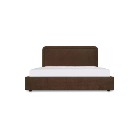 Simon Queen Storage Bed Brown