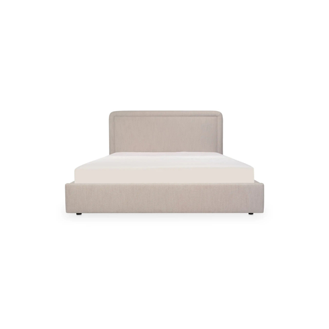 Simon Queen Storage Bed Flecked Beige