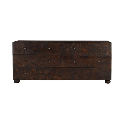 York 6 Drawer Dresser Dark Brown