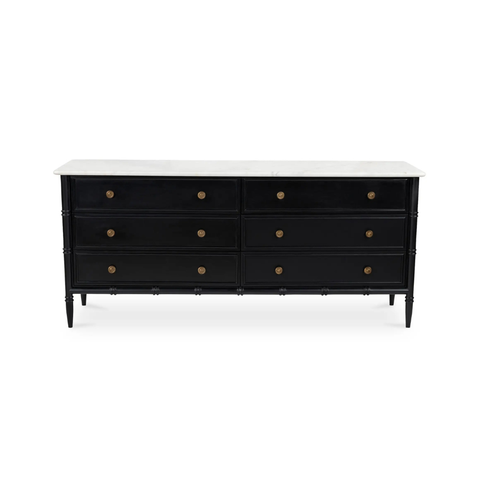 Eleanor 6 Drawer Dresser Black