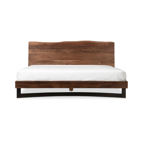 Bent Queen Size Bed Brown