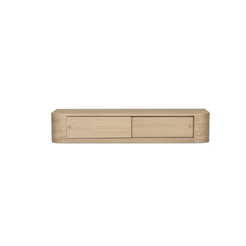 Round Off Floating Console Table Natural