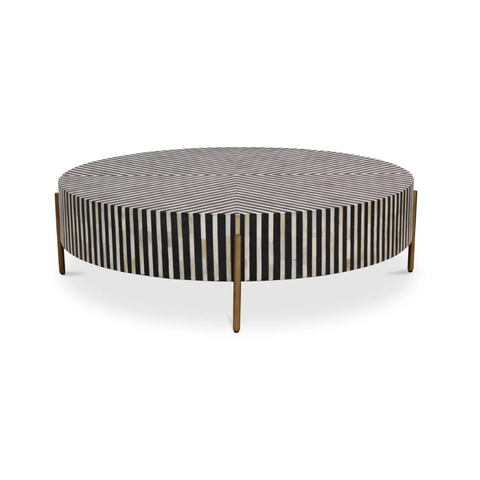 Chameau Medium Coffee Table Black and White