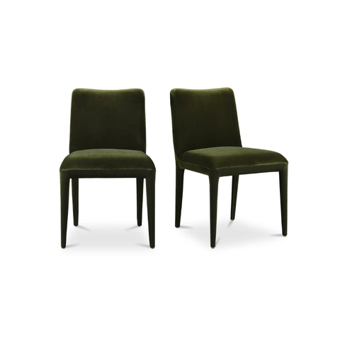 Calla Dining Chair Green Velvet - Set Of Two
