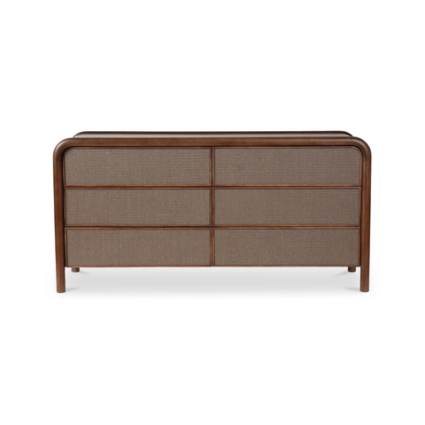 Rye 6 Drawer Dresser Warm Brown