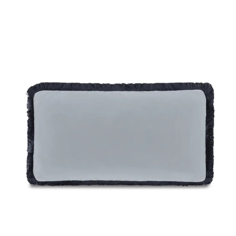 Yasmin Lumbar Cushion Light Blue Faux Mohair