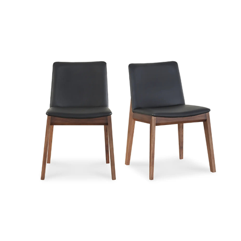 Deco Dining Chair Ebony PVC - Set Of Two