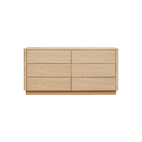 Round Off Dresser Light Oak Brown