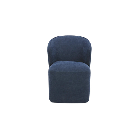Larson Rolling Dining Chair Navy Blue