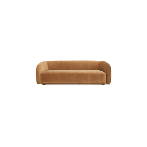 Faye Sofa Tan Faux Mohair