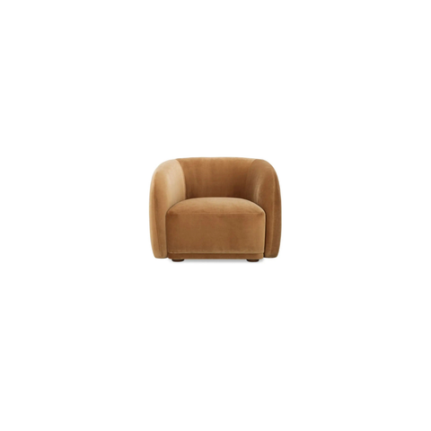 Faye Accent Chair Tan Faux Mohair