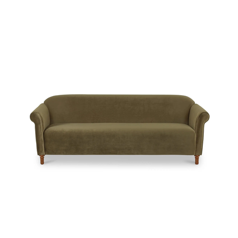Harmony Sofa Dark Green Faux Mohair