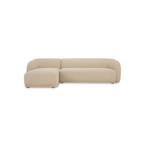 Faye Left Sectional Beige Boucle
