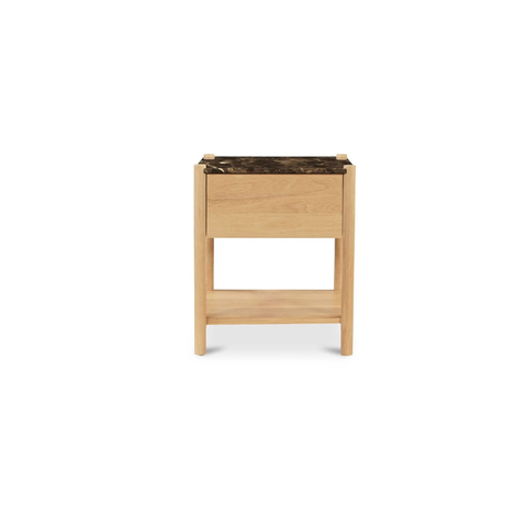 Elio Nightstand Dark Emperador Marble