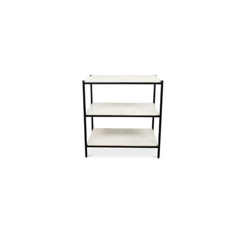 Trine Nightstand White Marble