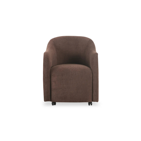 Drava Rolling Dining Chair Dark Brown