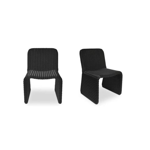 Ella Outdoor Dining Chair Charcoal-Set of Two