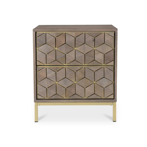 Corolla Nightstand Light Grey
