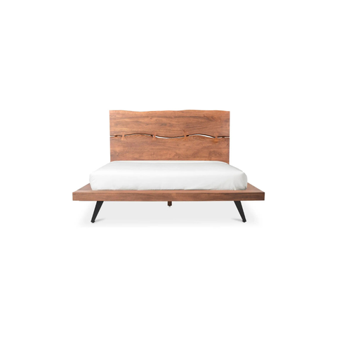 Madagascar Queen Platform Bed Brown