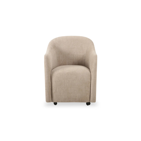 Drava Rolling Dining Chair Beige