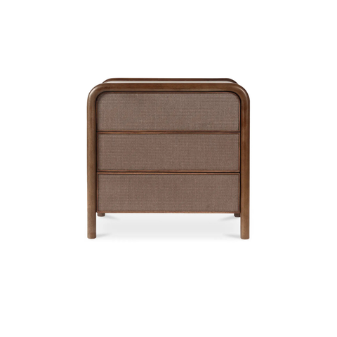 Rye 3 Drawer Nightstand Warm Brown