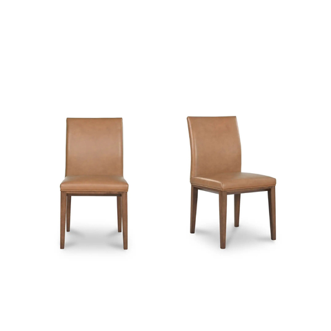 Frankie Dining Chair Tan Leather-Set Of Two