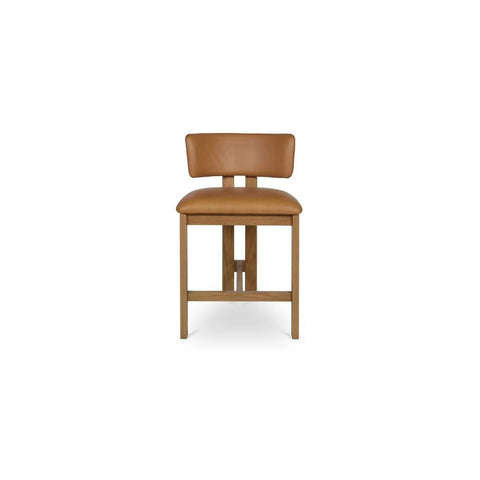 Morel Counter Stool Brown Leather