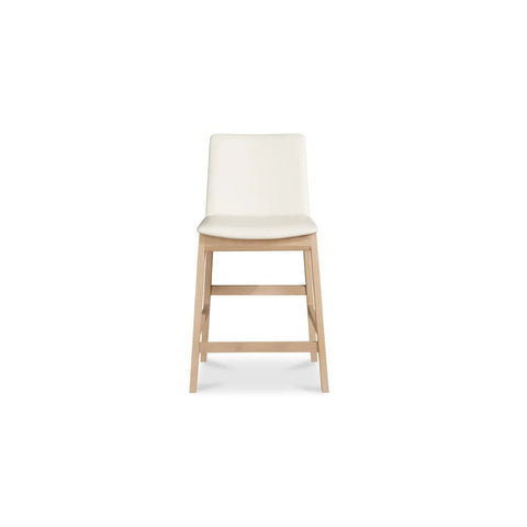 Deco Oak Counter Stool White PVC