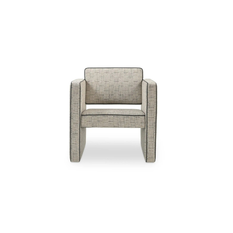 Harris Accent Chair Black And Beige Weave