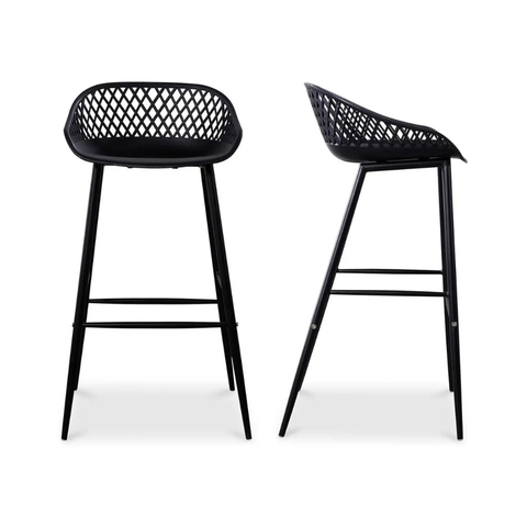 Piazza Outdoor Barstool Black - Set Of Two